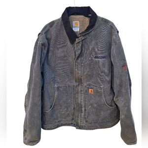 Carhartt Men's Vintage Dearborn Sherpa Lined Leather Patch Jacket J164 PTL 2XLT